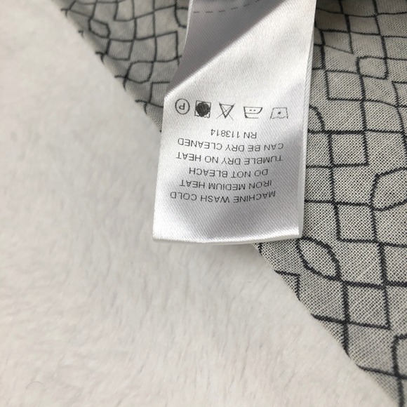 BILLY REID Standard Fit Geometric Print Cotton Button Down Shirt Men's L Italy - Picture 10 of 10